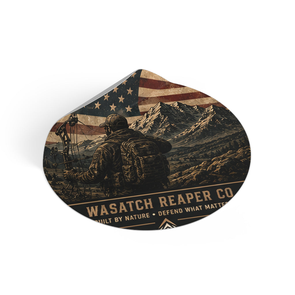 Utah Outdoors Round Vinyl Sticker — Built by Nature • Defend What Matters