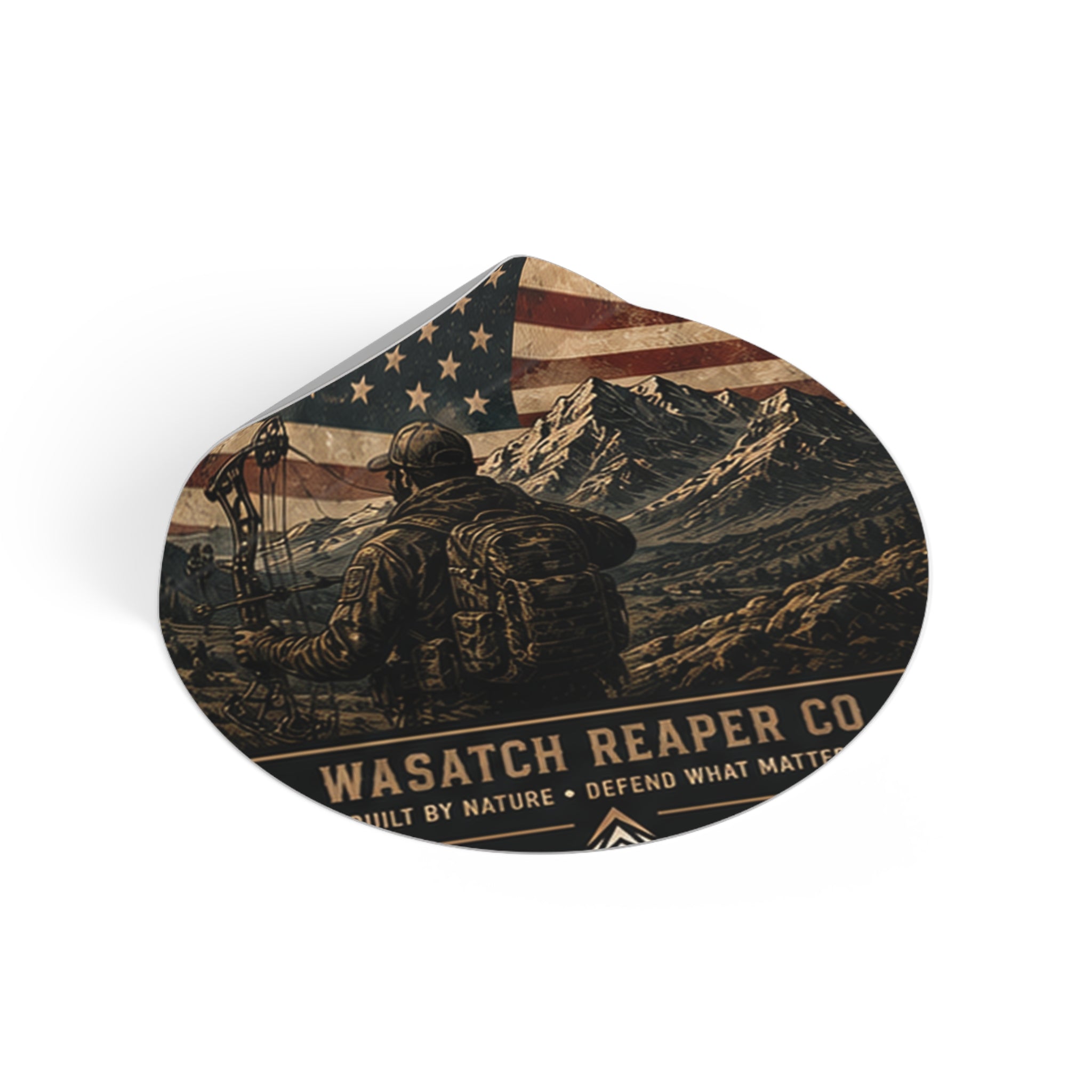 Utah Outdoors Round Vinyl Sticker — Built by Nature • Defend What Matters