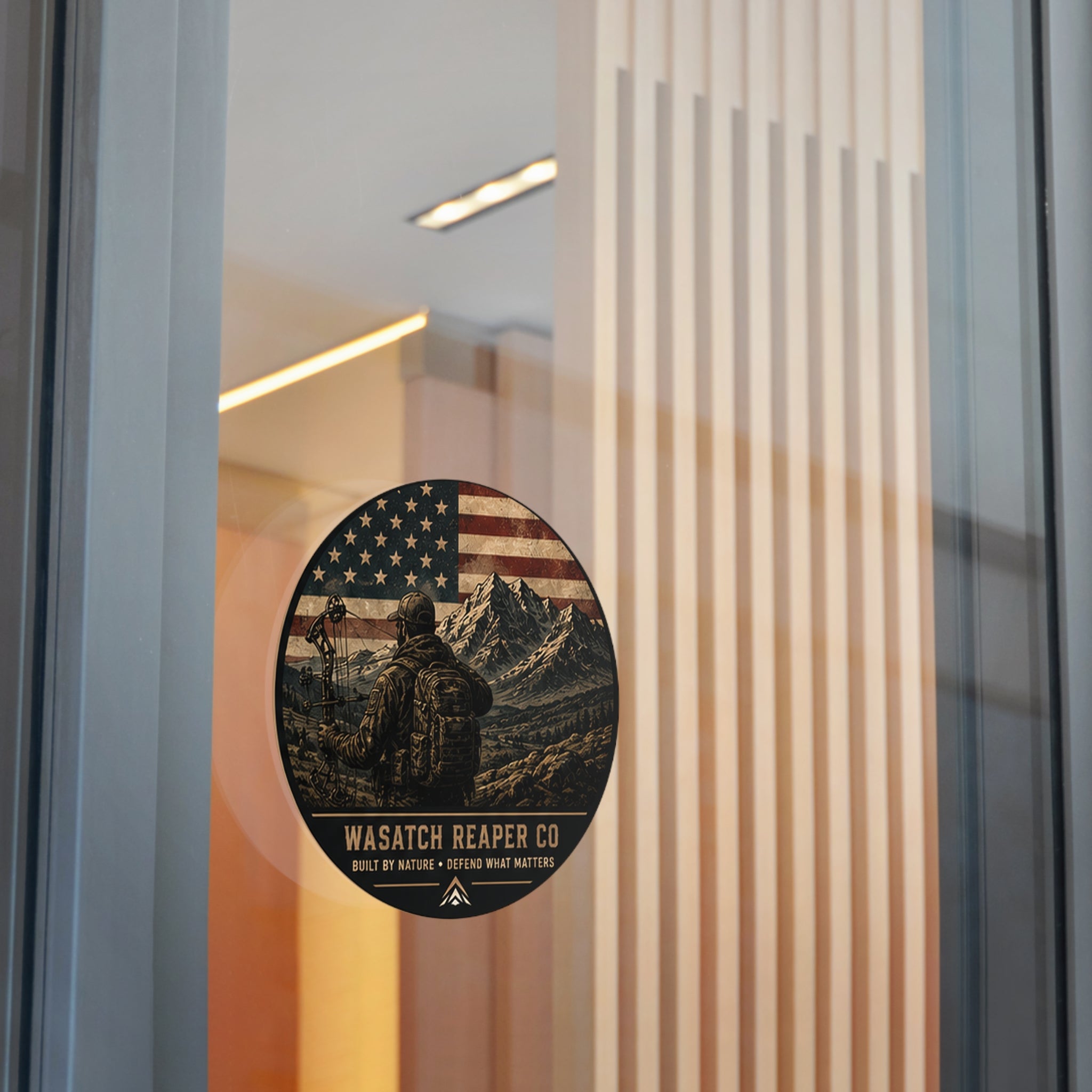 Utah Outdoors Round Vinyl Sticker — Built by Nature • Defend What Matters
