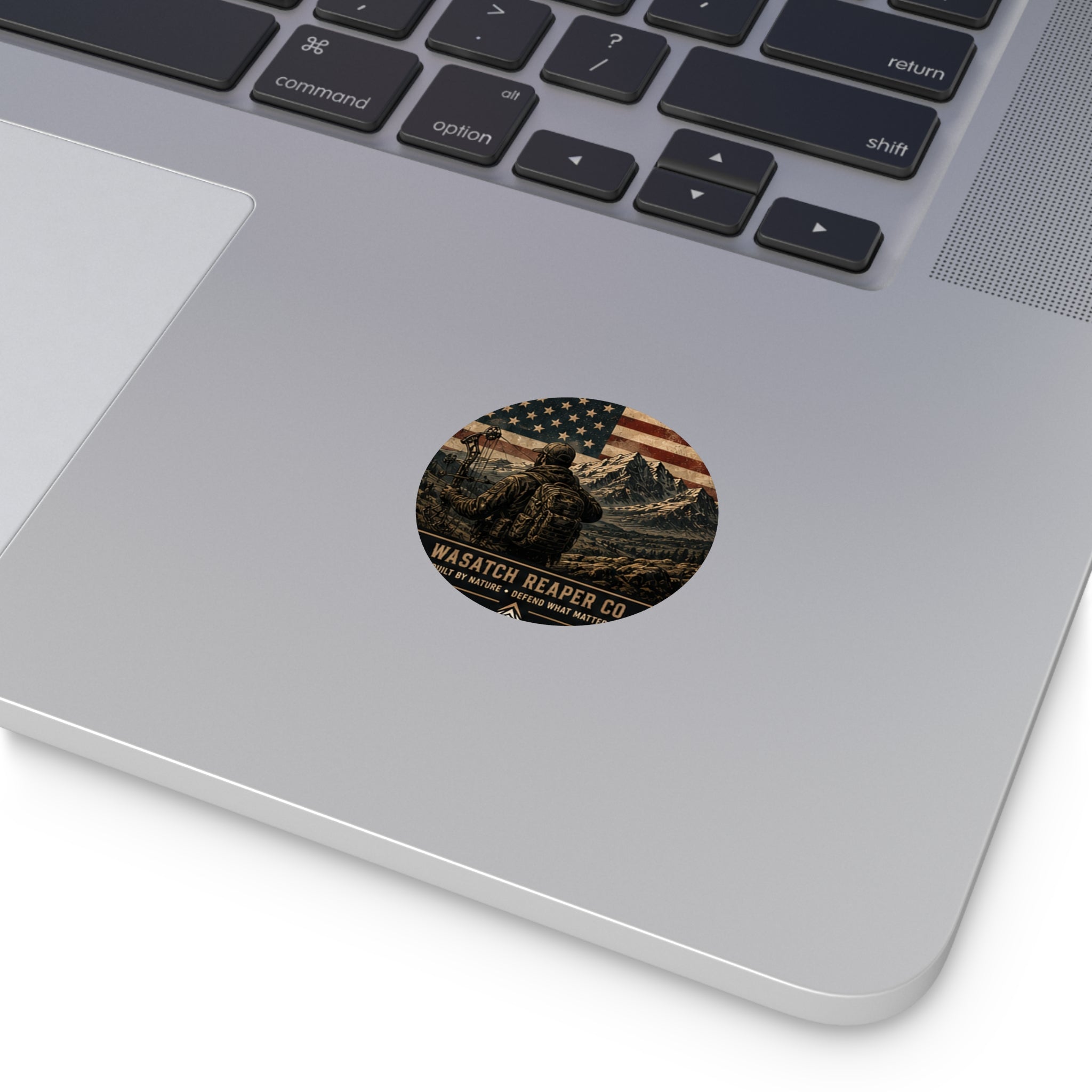 Utah Outdoors Round Vinyl Sticker — Built by Nature • Defend What Matters