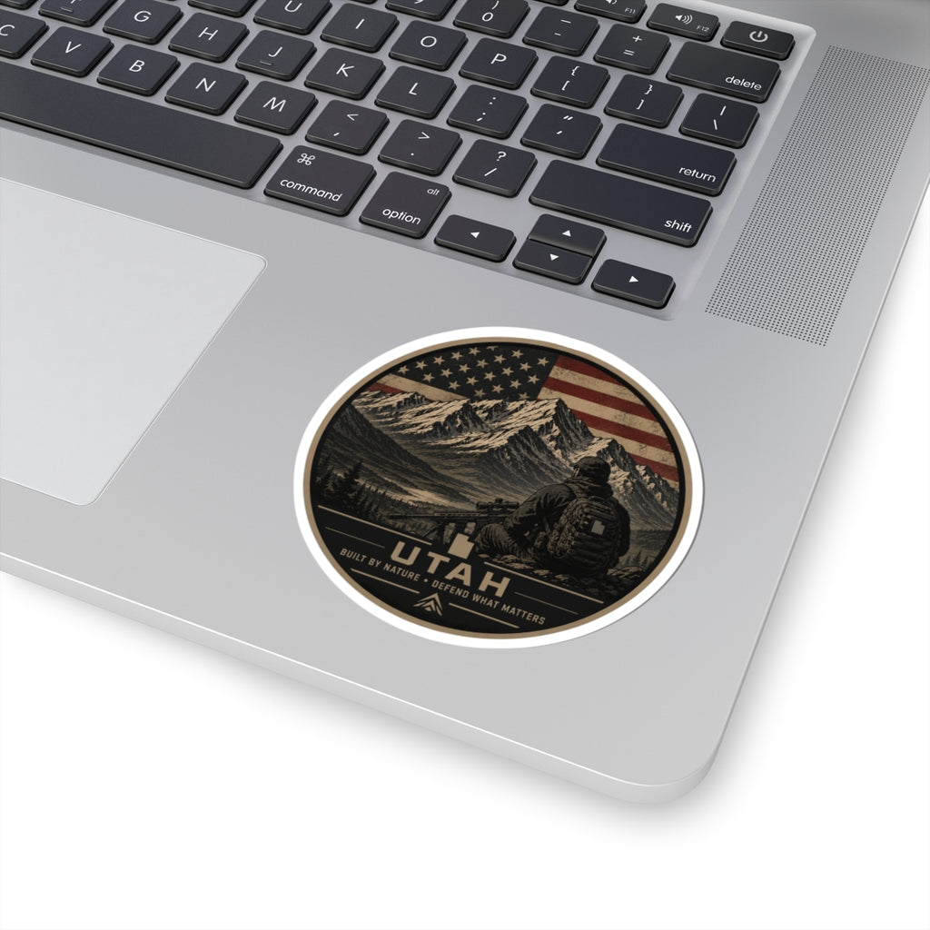 Utah Mountain Scout Sticker | American Flag, Mountains, Outdoors