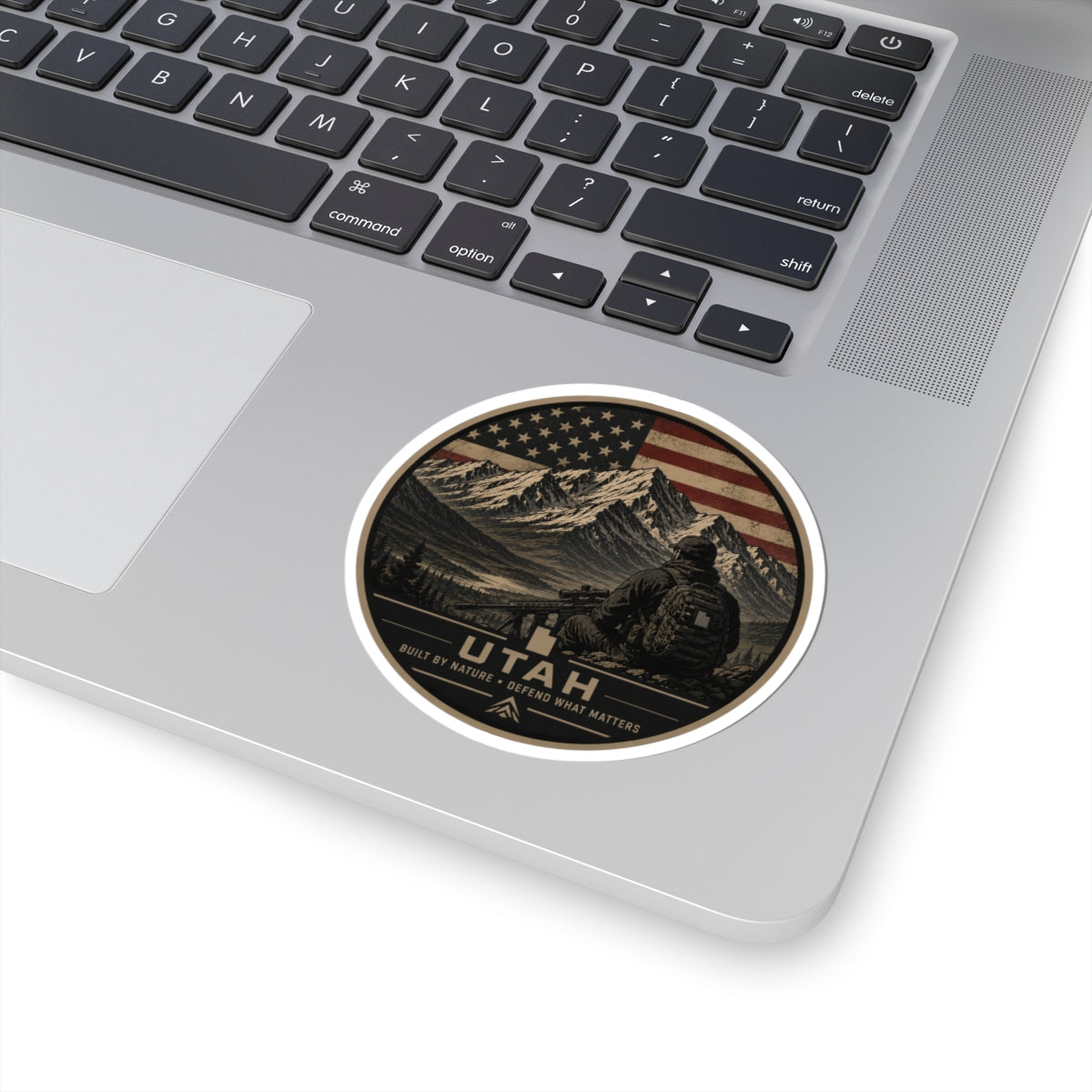 Utah Mountain Scout Sticker | American Flag, Mountains, Outdoors