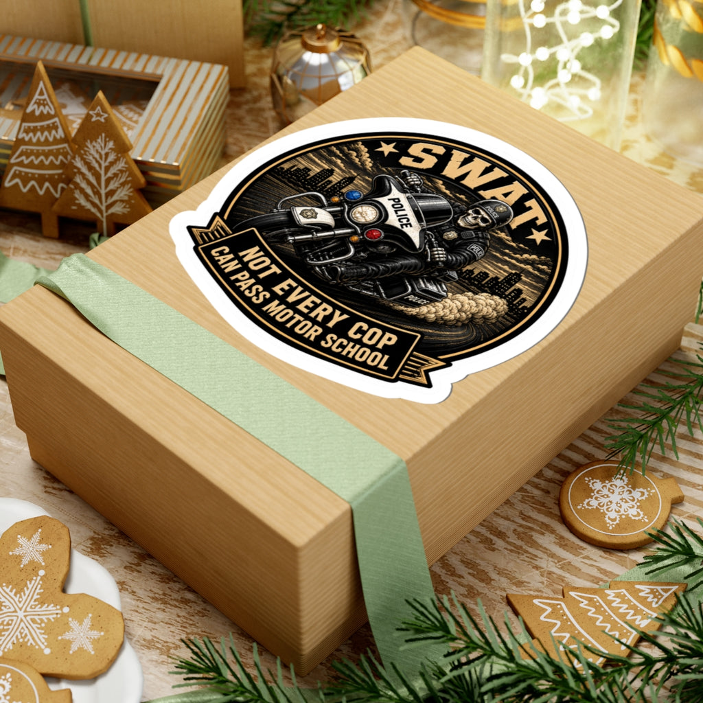 Skeleton Motorcop Sticker | Police Motorcycle