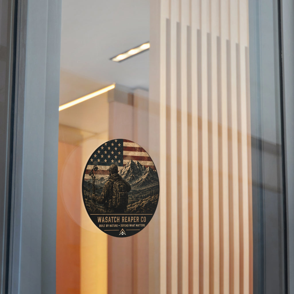 Utah Outdoors Round Vinyl Sticker — Built by Nature • Defend What Matters