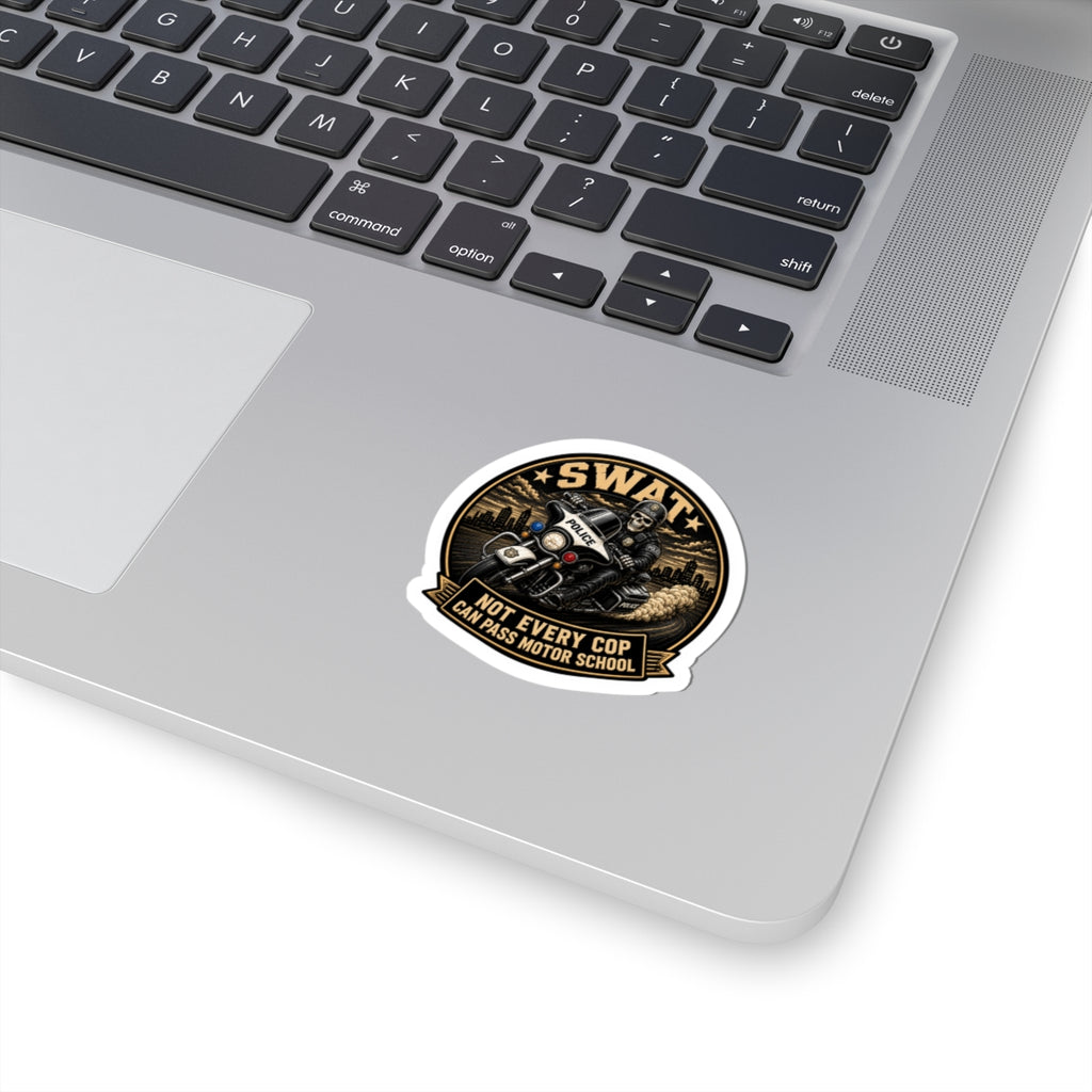 Skeleton Motorcop Sticker | Police Motorcycle