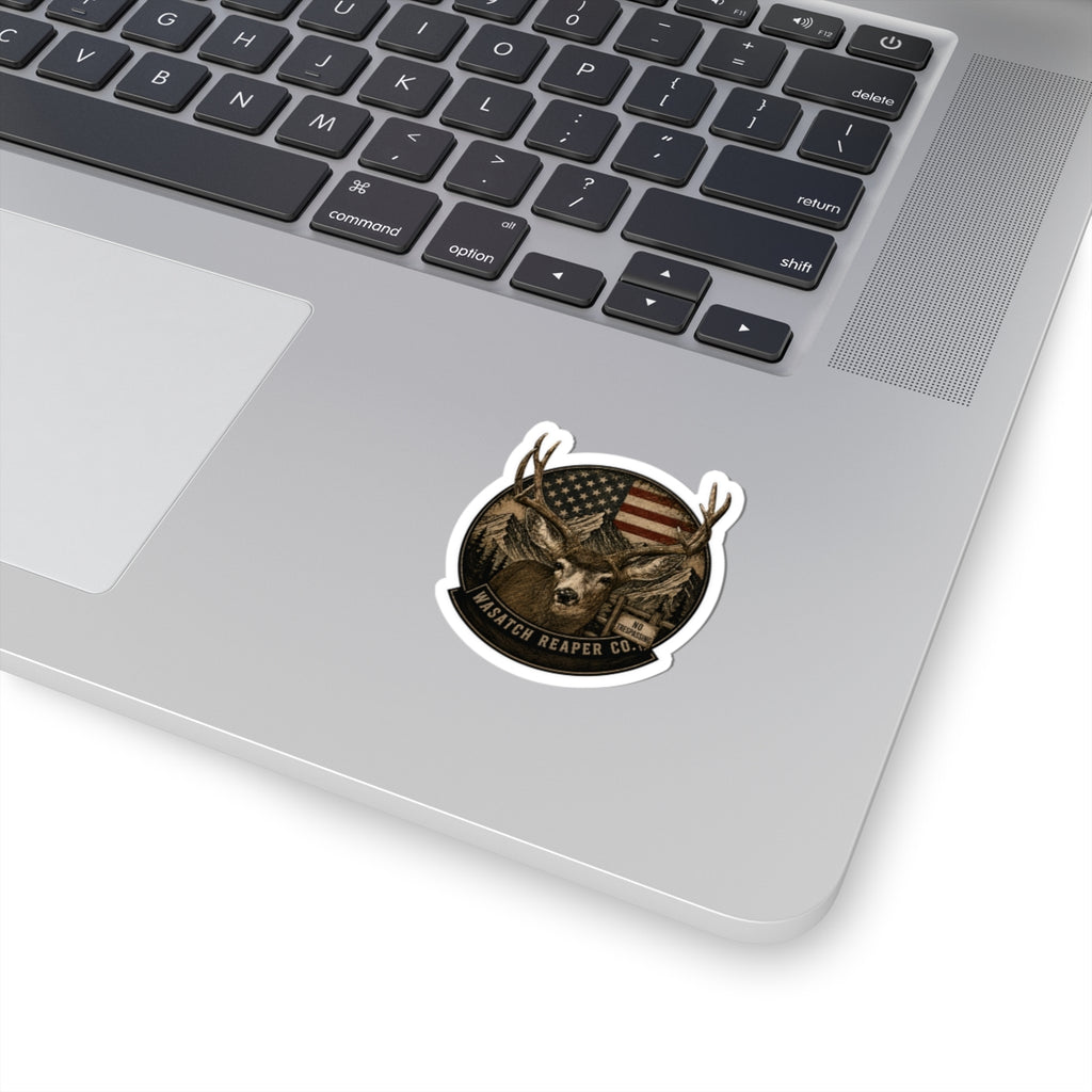 American Flag Deer Sticker | Wasatch Reaper Co.