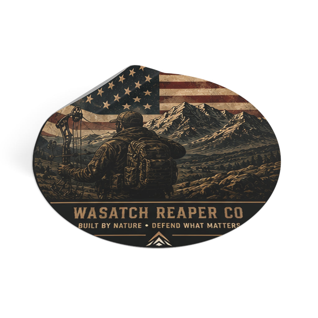 Utah Outdoors Round Vinyl Sticker — Built by Nature • Defend What Matters