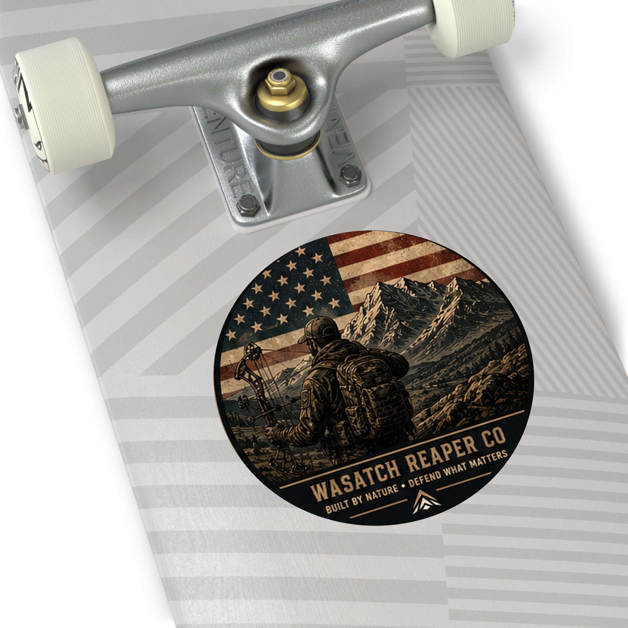 Utah Outdoors Round Vinyl Sticker — Built by Nature • Defend What Matters