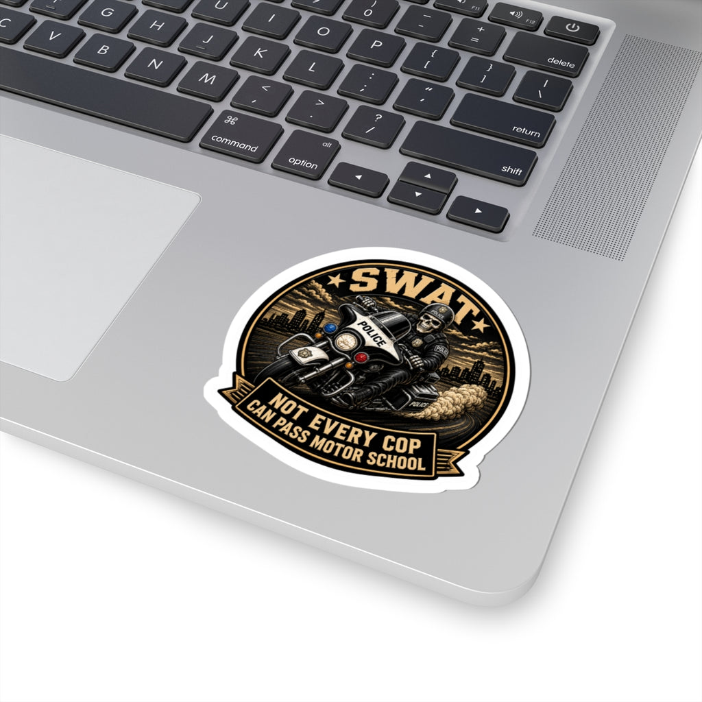 Skeleton Motorcop Sticker | Police Motorcycle