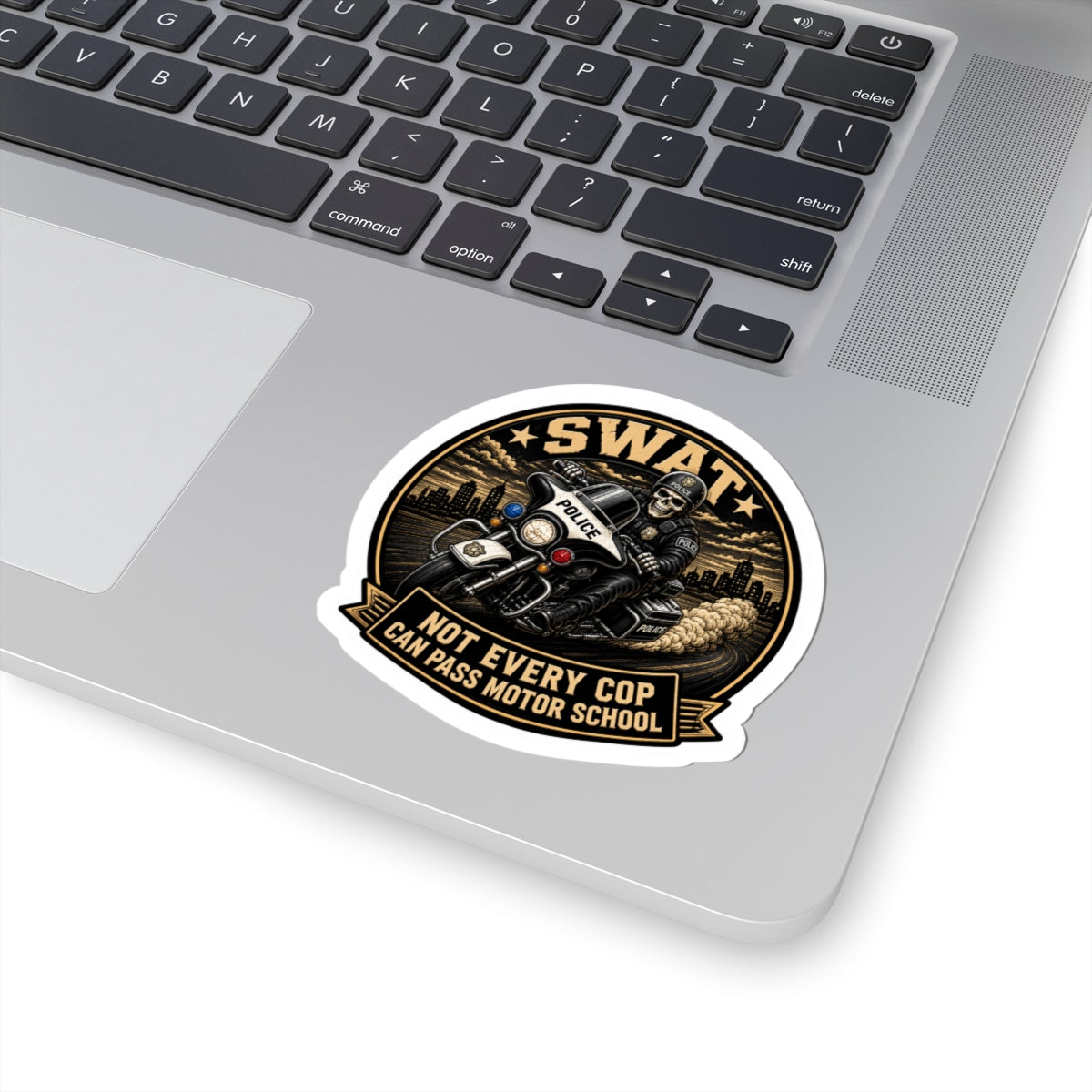 Skeleton Motorcop Sticker | Police Motorcycle