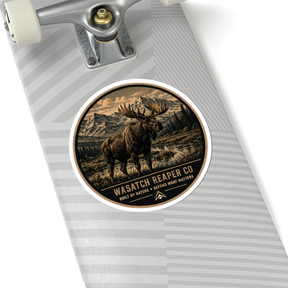 Wasatch Reaper Co. Moose Sticker — Vintage Mountain Outdoor Kiss-Cut Decal
