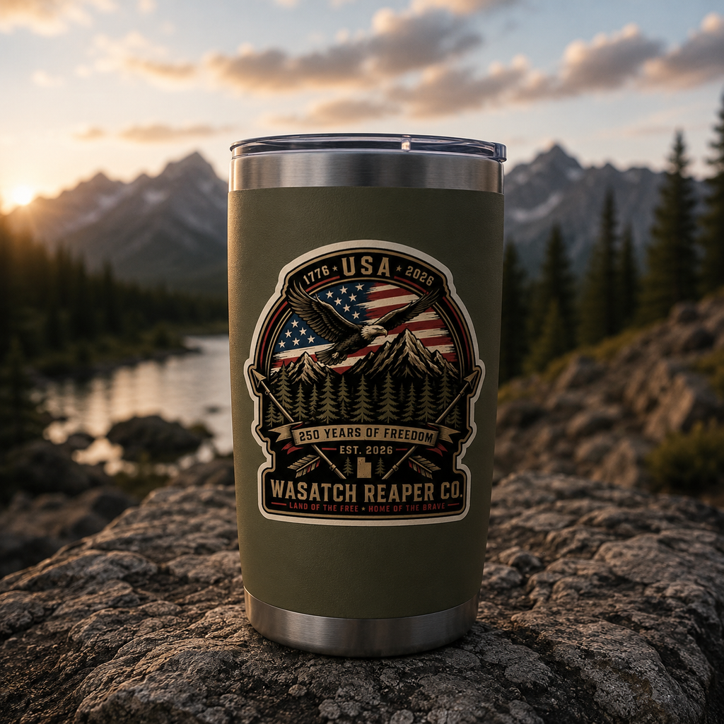Patriotic Eagle USA Vinyl Sticker — Wasatch Reaper Co. 250 Years of Freedom