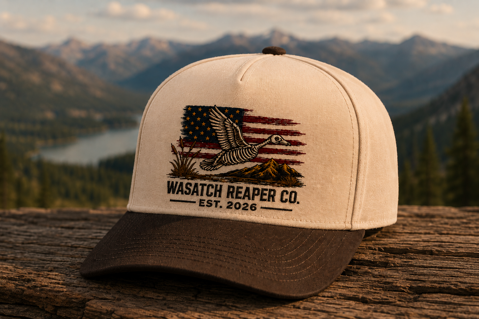 Wasatch Reaper Co. Two-Tone Cap — Vintage American Duck Hunting Hat
