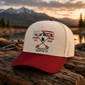 Wasatch Reaper Co. Two-Tone Cap — Mountain American Flag Patch (Est. 2026)