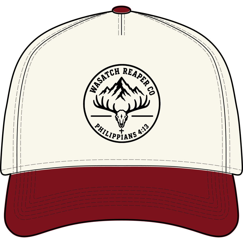 Wasatch Reaper Co. Two-Tone Baseball Cap — Philippians 4:13 Mountain Logo