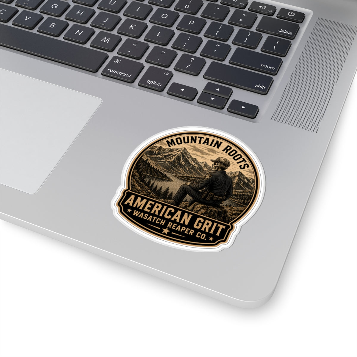 Mountain Roots American Grit Sticker | Outdoor Hiking Vinyl Decal