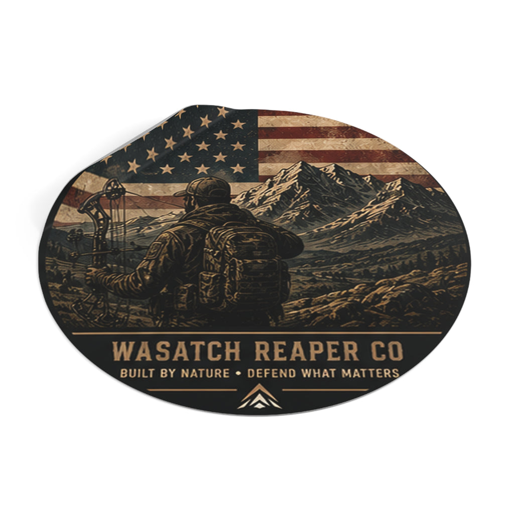 Utah Outdoors Round Vinyl Sticker — Built by Nature • Defend What Matters