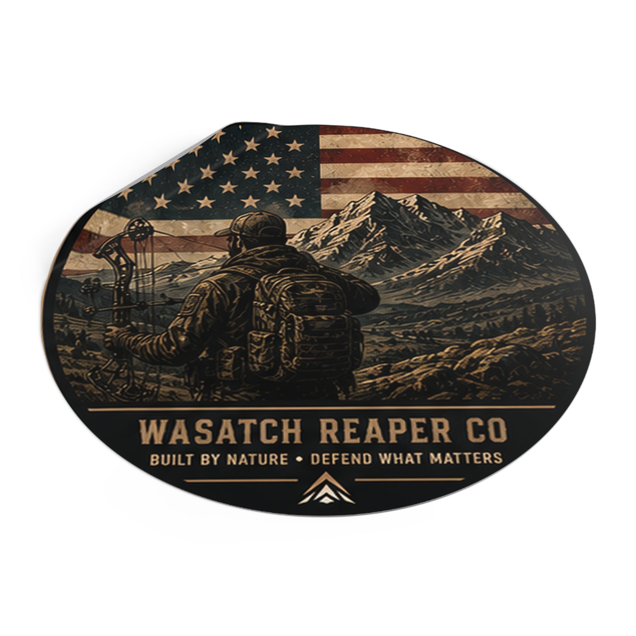 Utah Outdoors Round Vinyl Sticker — Built by Nature • Defend What Matters