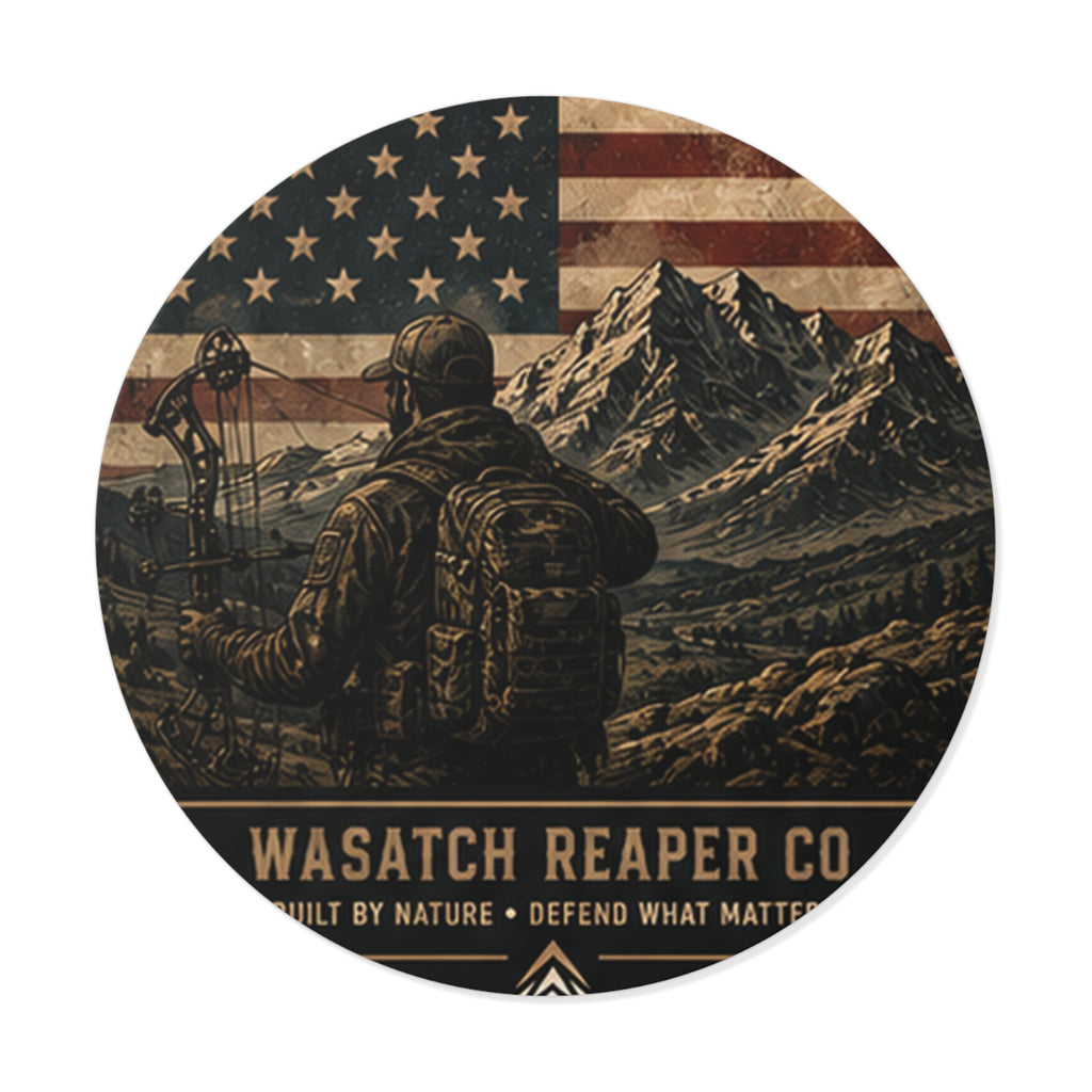 Utah Outdoors Round Vinyl Sticker — Built by Nature • Defend What Matters