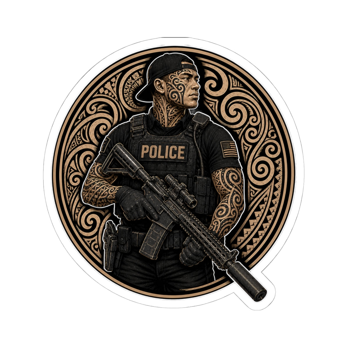 NZ Police Officer sticker | Maori