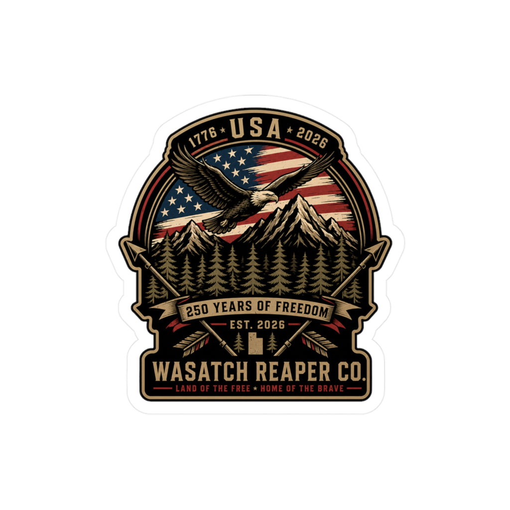 Patriotic Eagle USA Vinyl Sticker — Wasatch Reaper Co. 250 Years of Freedom