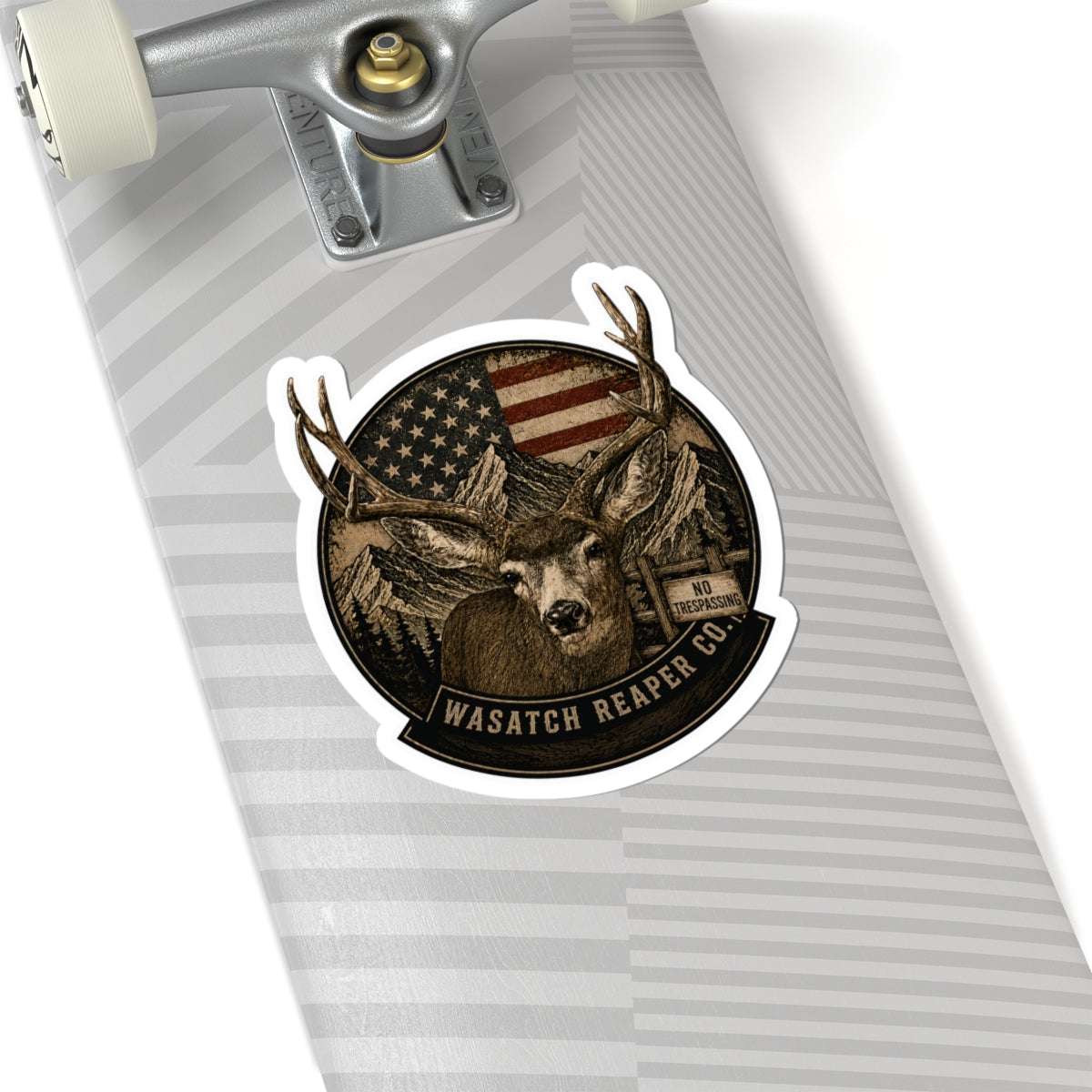American Flag Deer Sticker | Wasatch Reaper Co.