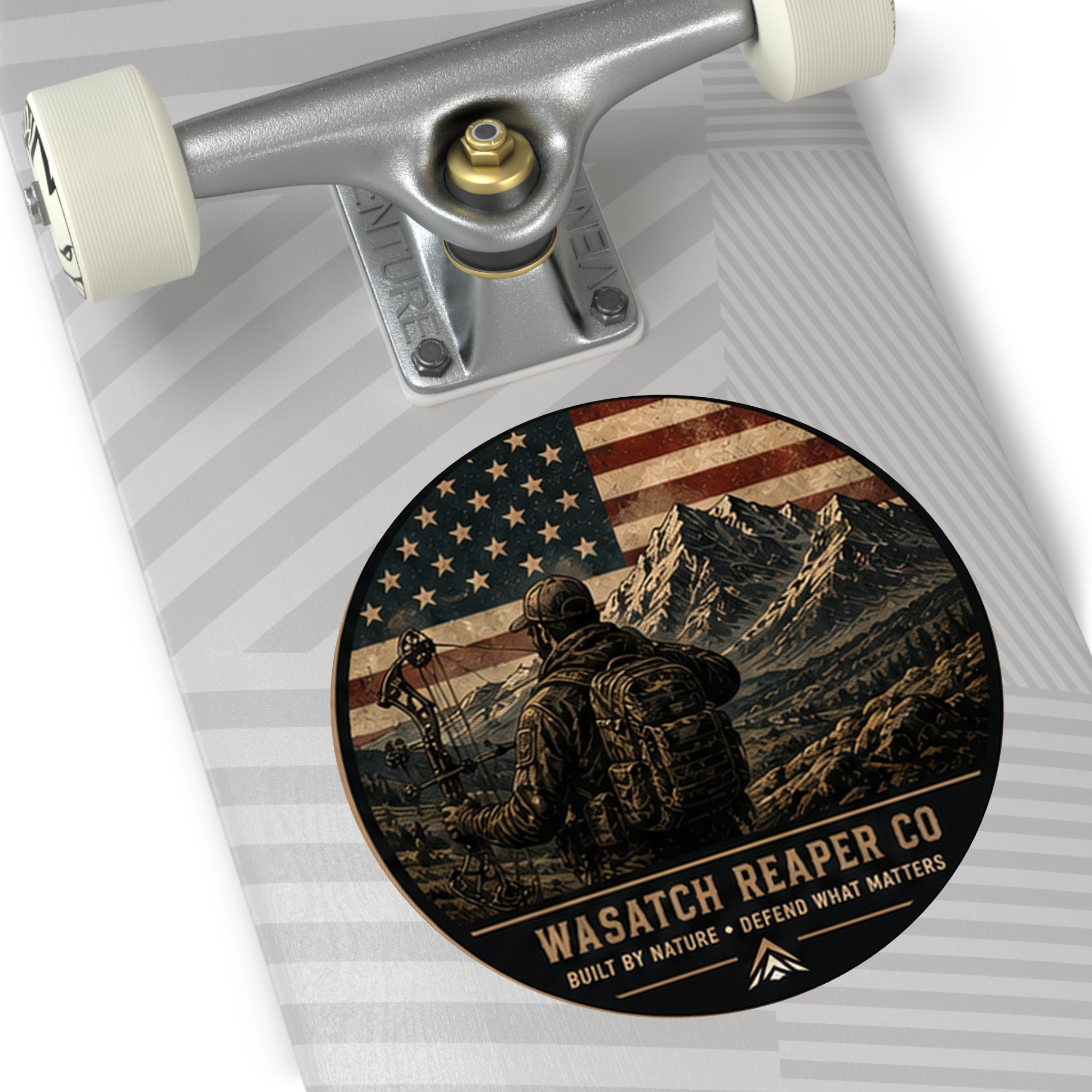 Utah Outdoors Round Vinyl Sticker — Built by Nature • Defend What Matters