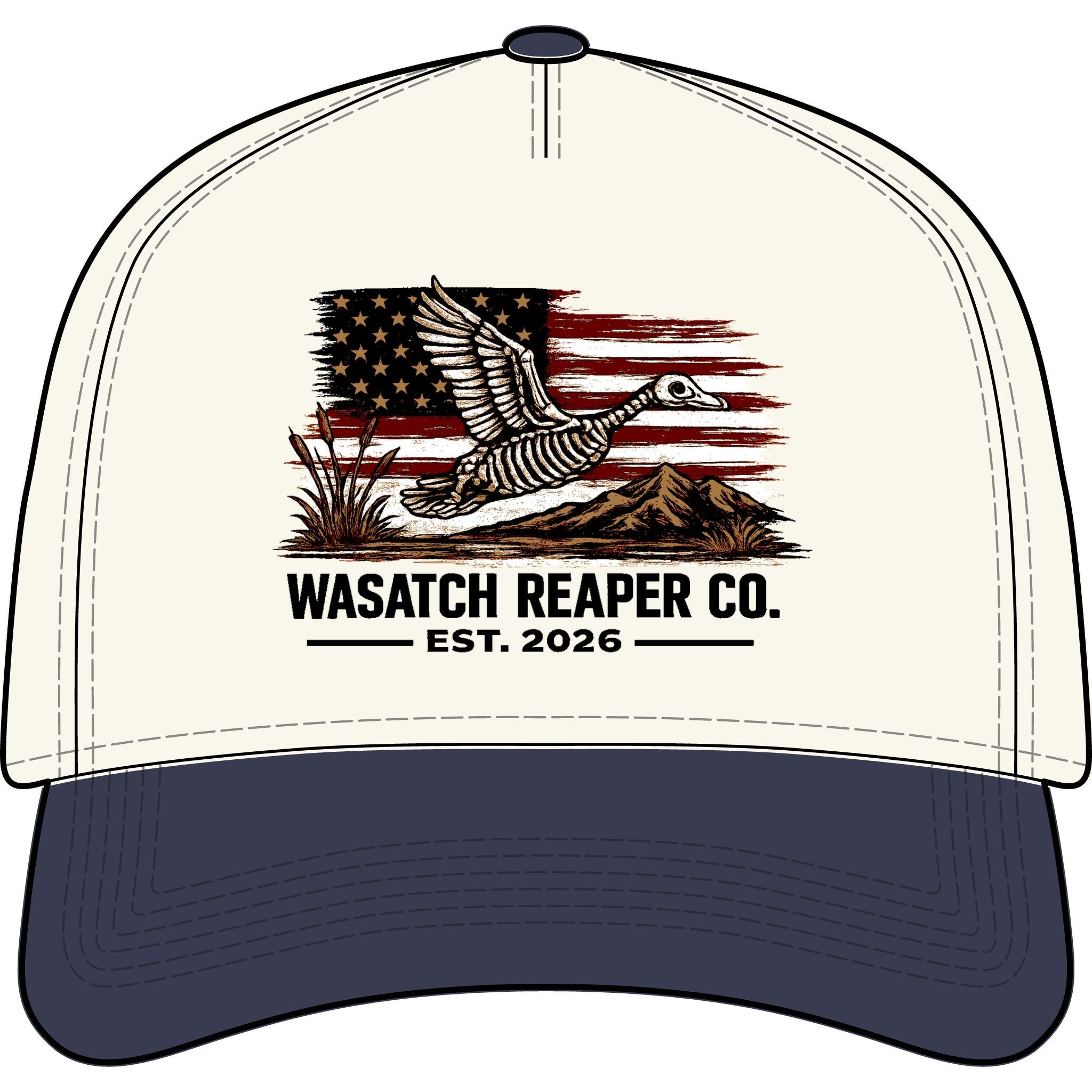 Wasatch Reaper Co. Two-Tone Cap — Vintage American Duck Hunting Hat