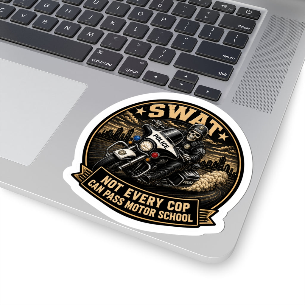 Skeleton Motorcop Sticker | Police Motorcycle